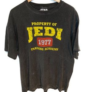 Star Wars Grey Shirt Graphic Property of Jedi
